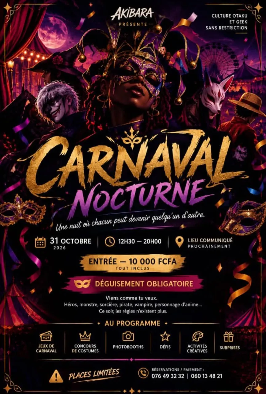 CARNAVAL NOCTURNE : une nuit où tout devient possible ! 🦹🏽‍♀️✨
